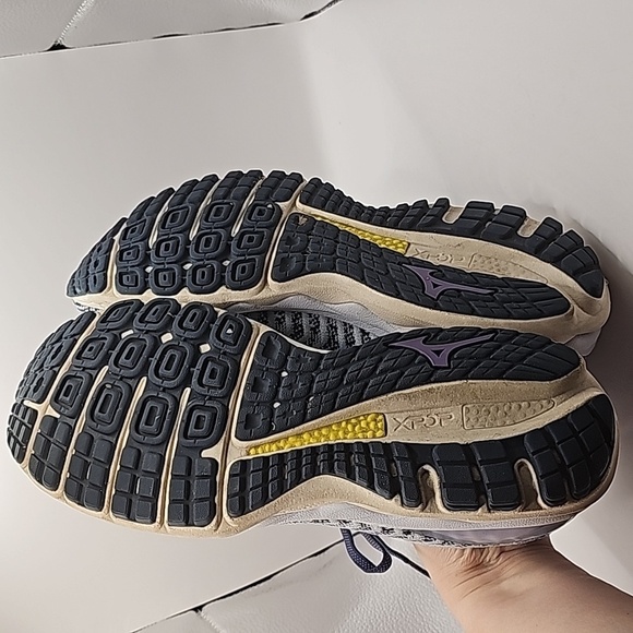 MIZUNO Wave Sky 4 Waveknit Enerzy XPOP Womens Size 11 Shoes Gray Blue - Picture 5 of 9